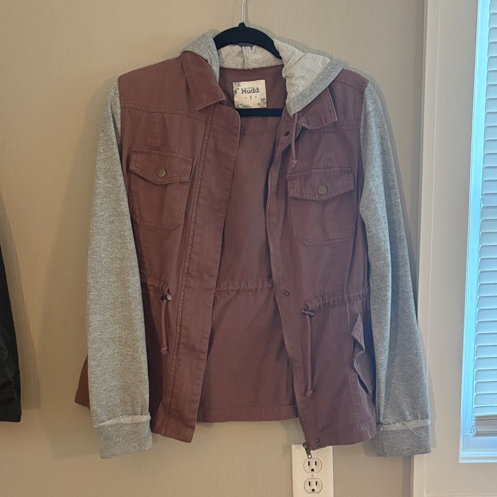 Mudd Chocolate Brown Jacket With Light Accents - image 1